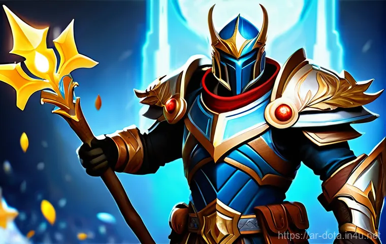 도타2 무료 스킨 얻는 방법 - **A DOTA 2 hero, fully clad in magnificent, intricately detailed fantasy armor with a vibrant season...