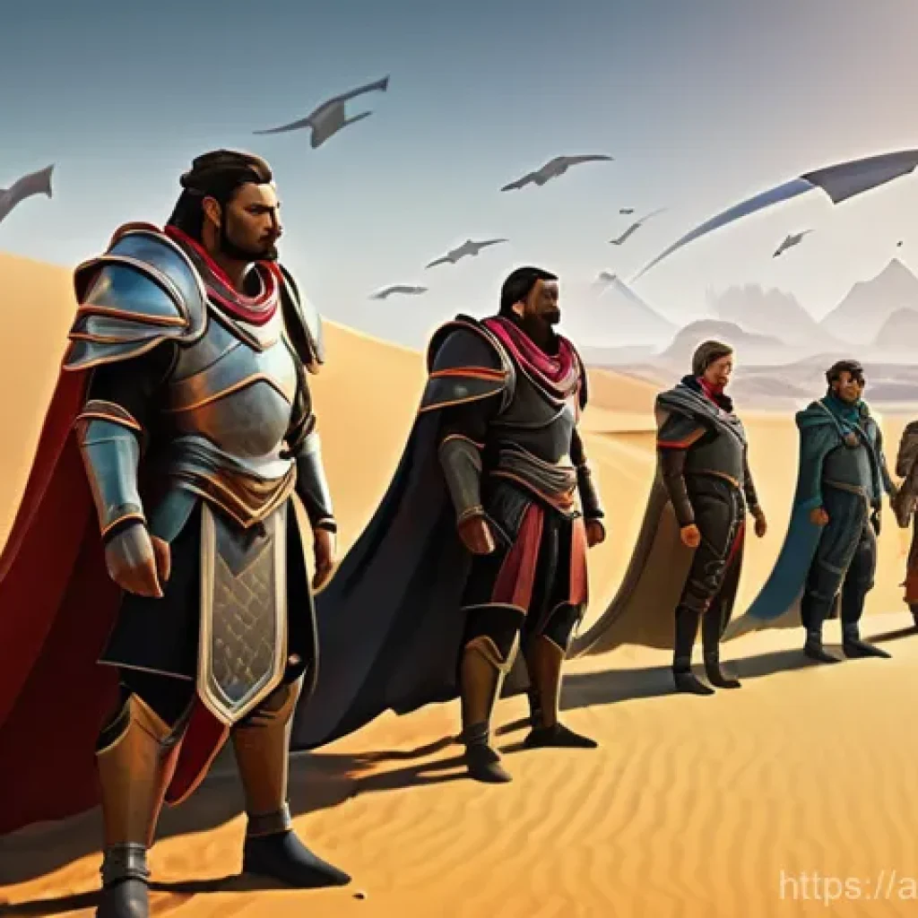 도타2 고급 용어 사전 - The Shifting Sands of Meta Strategy**

**Prompt:** A group of diverse Dota 2 heroes, each wearing th...