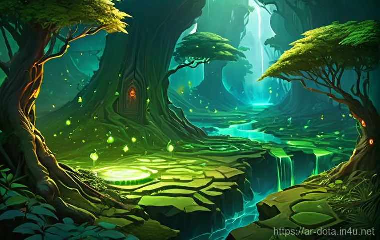 도타2 디워딩 방법 - **Prompt:** A detailed, high-angle digital painting of a dynamic Dota 2 map, specifically focusing o...