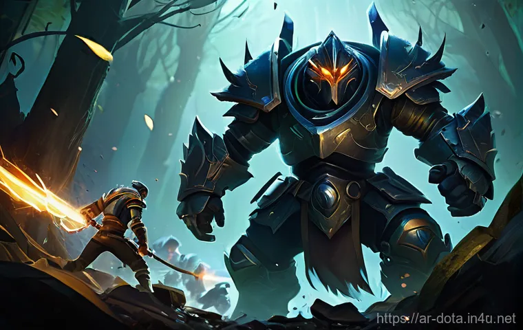 도타2 디워딩 방법 - **Prompt:** A close-up, dramatic digital illustration of a female Dota 2 support hero (similar to Cr...